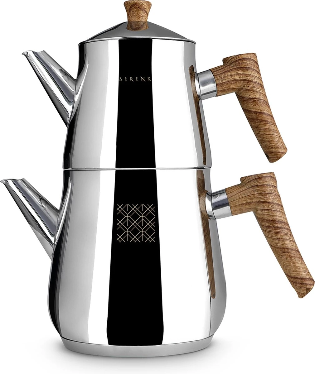Serenk Definition Turkse Theepot - Inductie Geschikt - Theepottenset - RVS 1 Serenk Definition Turkse Theepot - Inductie Geschikt - Theepottenset - RVS