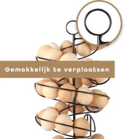 Eiermand – Eierrek – Eierhouder – Eieren – Zwart - Pasen - Tot 40 Eieren - BAULK® -Bestek Winkel 1071x1200
