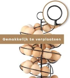 Eiermand – Eierrek – Eierhouder – Eieren – Zwart - Pasen - Tot 40 Eieren - 360° - BAULK® -Bestek Winkel 1077x1200