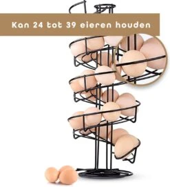Eiermand – Eierrek – Eierhouder – Eieren – 360° - Zwart - Pasen - 39 Eieren - BAULK® -Bestek Winkel 1094x1200