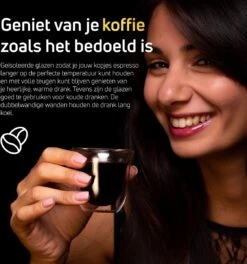 Dubbelwandige ESPRESSO Glazen Van Borosilicaat - Warme En Koude Dranken Kopjes - 70 ML - Set Van 4 -Bestek Winkel 1122x1200 13