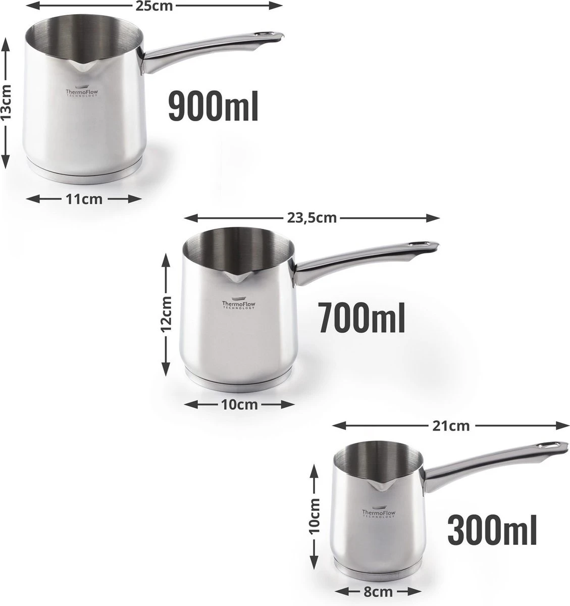 Rosmarino Pour & Cook - Koffiepot - Melkkannetje - Cezve - 300ml - 100% PFAS & PFOA Vrij - Roestvrij Staal 18/10 - ThermoFlow Technology - Cooltouch Handgreep - Geschikt Voor Alle Warmtebronnen & Vaatwasser 5 Rosmarino Pour & Cook - Koffiepot - Melkkannetje - Cezve - 300ml - 100% PFAS & PFOA Vrij - Roestvrij Staal 18/10 - ThermoFlow Technology - Cooltouch Handgreep - Geschikt Voor Alle Warmtebronnen & Vaatwasser - Afbeelding 5