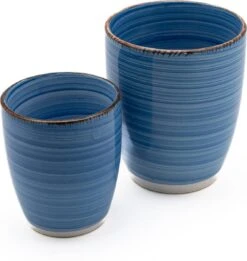 Koffiekopjes - Ocean Blue - Koffiebeker - Unieke Kleuren - Blauw - Set Van 12 Kopjes (ook Los Verkrijgbaar) - 160ML En 340ML - Porselein - Hip En Trendy -Bestek Winkel 1137x1200