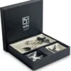 Edo Japan | BLACK & WHITE MIX | Japanse Sushi Servies Set | 6-Delig | 2 Persoons | Streep Motief