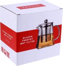 Procidi® Glazen Theepot Met Filter - Theekan Met Infuser - Dubbelwandig Borosilicaat Glas - Thee Thermoskan - Koffiekan 950 ML - Teapot -Bestek Winkel 1151x1200