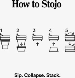 STOJO - Opvouwbare Beker - To Go - Grijs - 237ml - Herbruikbaar -Bestek Winkel 1153x1200 1