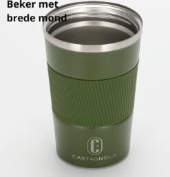 Castagnola Design RVS Koffiebeker To Go - Groen - 380ml - Thermosbeker - Theebeker -Bestek Winkel 1154x1200