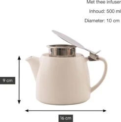 Point-Virgule - Theepot Met Thee Infuser - Mat - Gebroken Wit - 500ml -Bestek Winkel 1196x1200 10