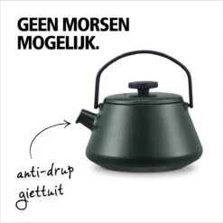BRABANTIA T-TIME Donkergroene Theepot - Gietijzer - 0,7 L - Inclusief Zeefje -Bestek Winkel 1198x1200 18
