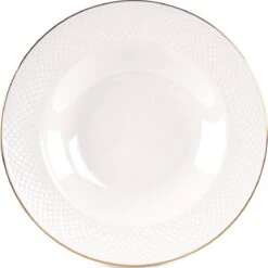LeRijn® Serviesset Deventer 6 Persoons - 18 Delig - Licht Crème Wit Met Gouden Rand En Motief - Dinerborden - Soepborden - Dessertborden - Borden Servies - Bordenset -Bestek Winkel 1198x1200 7