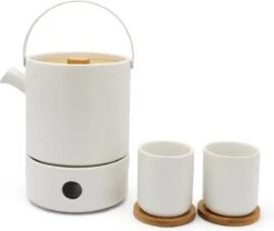 Bredemeijer - Theeset Umea Theepot 1.2L Met Theelichtwarmer - Mat Wit -Bestek Winkel 1200x1012 2