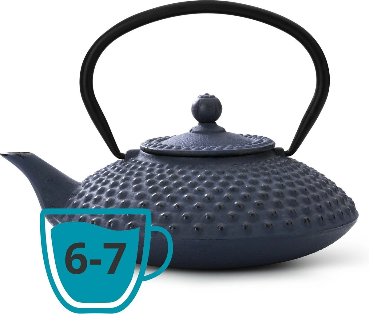 Bredemeijer - Theepot Xilin 1,25L Gietijzer Blauw 9 Bredemeijer - Theepot Xilin 1,25L Gietijzer Blauw - Afbeelding 9