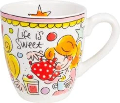 Blond Amsterdam Even Bijkletsen Mini Mok - Roze Rand -Bestek Winkel 1200x1023 1