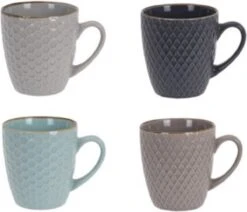 Excellent Houseware Set Van 8x Stuks Luxe Gekleurde Stoneware Bekers/koffiekopjes 200 Ml - Kopjes/koffiebekers 5 Excellent Houseware Set Van 8x Stuks Luxe Gekleurde Stoneware Bekers/koffiekopjes 200 Ml - Kopjes/koffiebekers -Bestek Winkel 1200x1030