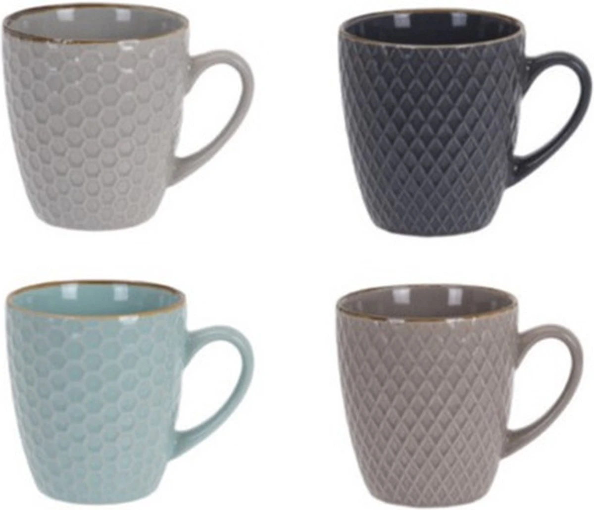 Excellent Houseware Set Van 8x Stuks Luxe Gekleurde Stoneware Bekers/koffiekopjes 200 Ml - Kopjes/koffiebekers 3 Excellent Houseware Set Van 8x Stuks Luxe Gekleurde Stoneware Bekers/koffiekopjes 200 Ml - Kopjes/koffiebekers - Afbeelding 3