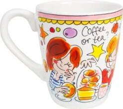 Blond Amsterdam Even Bijkletsen Mok 350 Ml - Roze Rand -Bestek Winkel 1200x1064 2