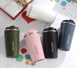 Koffiebeker To Go - RVS Thermosbeker - Drinkfles - Herbruikbare Koffiebeker - 500 Ml - Wit -Bestek Winkel 1200x1070