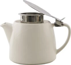 Point-Virgule - Theepot Met Thee Infuser - Mat - Gebroken Wit - 500ml