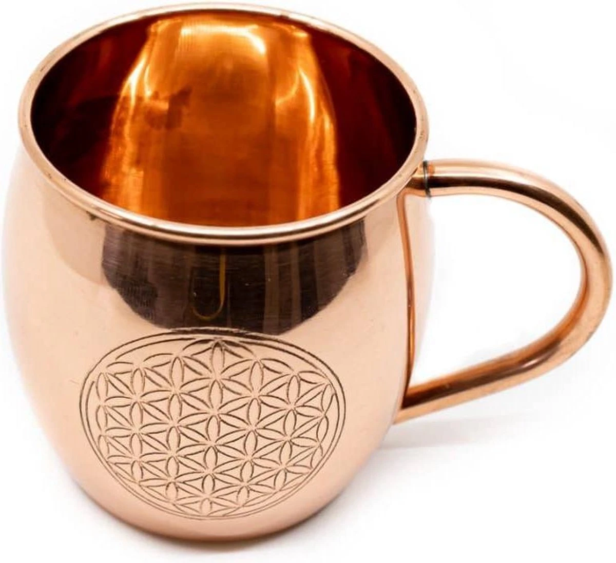 Koperen Beker Flower Of Life Geëtst (470 Ml) 2 Koperen Beker Flower Of Life Geëtst (470 Ml) - Afbeelding 2