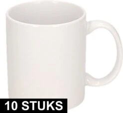 10x Onbedrukte Witte Mokken 300 Ml - Blanco Koffiemokken -Bestek Winkel 1200x1101