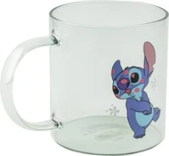 Disney - Stitch - Glazen Theemok - Transparant Met Opdruk - 330ml -Bestek Winkel 1200x1110