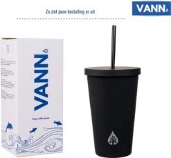 Beker Met Rietje En Deksel Starbucks Milkshake Beker Voor Take Away – Herbruikbare Plastic Drinkbeker Zwart 500ml - VANN -Bestek Winkel 1200x1112 2