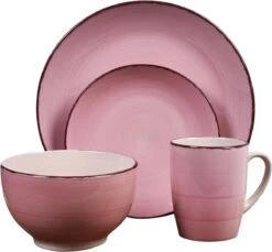 Excellent Houseware Excellent Serviesset 16 Delig - Aardewerk - Roze -Bestek Winkel 1200x1114 5
