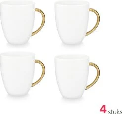 Vtwonen Serviesset - Wit-Goud - Porselein - 24-delig -Bestek Winkel 1200x1121 4