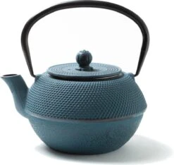 Tealøv THEE SET 1,1 LITER GIETIJZER | COMPLETE SET IN GESCHENKDOOS | Gietijzeren Theepot Met Roestvrijstalen Zeef, Gietijzeren Theekopjes En Onderzetter | In Authentiek Japanse Stijl | Arare Blauw -Bestek Winkel 1200x1135 2
