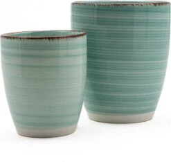 Koffiekopjes - Ocean Blue - Koffiebeker - Unieke Kleuren - Blauw - Set Van 12 Kopjes (ook Los Verkrijgbaar) - 160ML En 340ML - Porselein - Hip En Trendy -Bestek Winkel 1200x1138 1