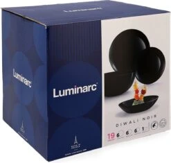 Luminarc Diwali Serviesset - 19-delig - 6 Persoons - Zwart -Bestek Winkel 1200x1143 5