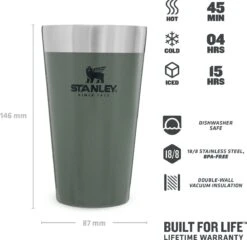 Stanley The Stacking Beer Pint 0,47l - Beker - Hammertone Green -Bestek Winkel 1200x1165