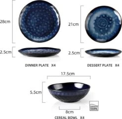 Serviesset 8 Personen - 24 Delig - Handgemaakt - Blauw -Bestek Winkel 1200x1165 3