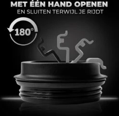 Volcan RVS Koffiebeker To Go Met Sleeve - Thermosbeker - Theebeker - Coffee - Zwart -Bestek Winkel 1200x1173