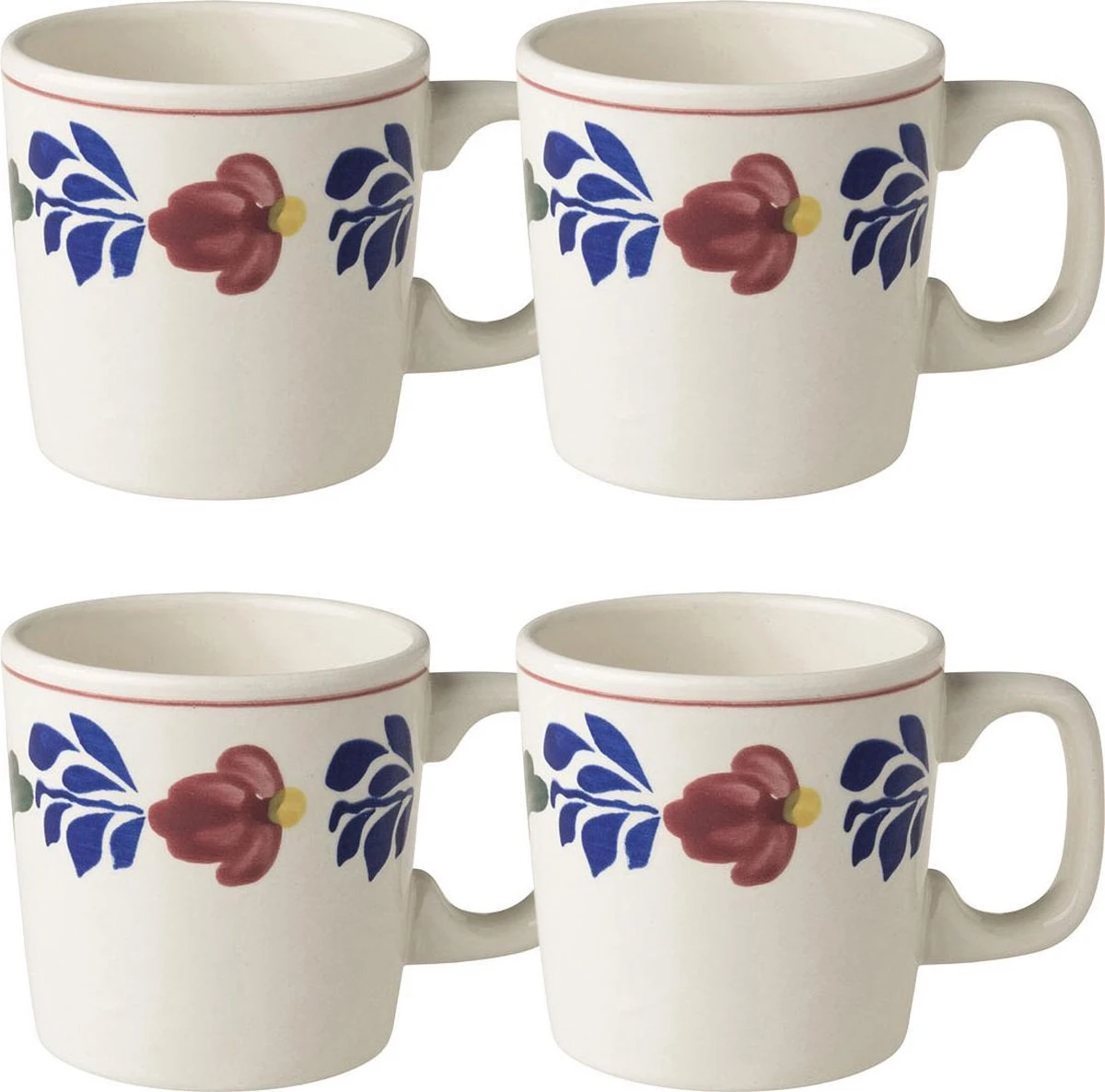 Boerenbont Set Van 4 Bekers Roeland 1 Boerenbont Set Van 4 Bekers Roeland