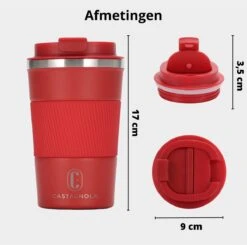 Castagnola Design RVS Koffiebeker To Go - Rood - 380ml - Thermosbeker - Theebeker -Bestek Winkel 1200x1191 1