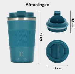 Castagnola Design RVS Koffiebeker To Go - Blauw - 380ml - Thermosbeker - Theebeker -Bestek Winkel 1200x1191 2