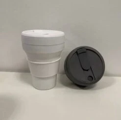 Koffiebeker - Reisbeker - Siliconen Beker - Opvouwbaar - Zwart - Drinkbeker - To Go -Bestek Winkel 1200x1194