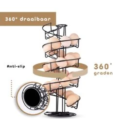 Eiermand – Eierrek – Eierhouder – Eieren – 360° - Zwart - Pasen - 39 Eieren - BAULK® -Bestek Winkel 1200x1194 7