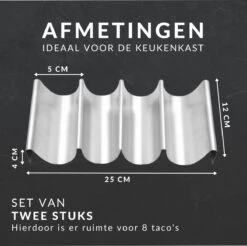 Keufens Taco Houder - Set Van 2 - Tacohouder - Tortilla Houder - Taco Standaard - Taco Houder Ovenbestendig - Taco Houders - Wrap Houder -Bestek Winkel 1200x1196 7