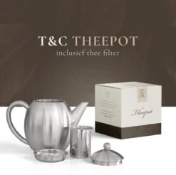 T&C Theepot Met Filter En Dubbelwandig - 1,2L - Matte Grijs -Bestek Winkel 1200x1197 17