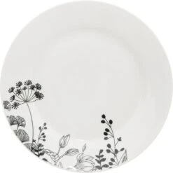 4goodz Wild Flower Porseleinen Servies Set 6-persoons 18-delig - Wit/Zwart -Bestek Winkel 1200x1198 13