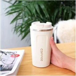 Koffiebeker To Go - RVS Thermosbeker - Drinkfles - Herbruikbare Koffiebeker - 500 Ml - Wit -Bestek Winkel 1200x1198 2