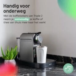 Triple J® Koffiebeker To Go - Thermosbeker - BPA & Lekvrij - 380ml - Wit -Bestek Winkel 1200x1200 113