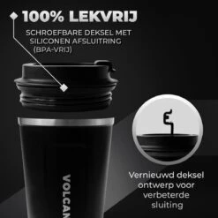 Volcan RVS Koffiebeker To Go - Thermosbeker - Theebeker - Coffee - Zwart -Bestek Winkel 1200x1200 22