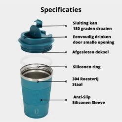 Castagnola Design RVS Koffiebeker To Go - Blauw - 380ml - Thermosbeker - Theebeker -Bestek Winkel 1200x1200 249