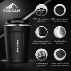 Volcan RVS Koffiebeker To Go - Thermosbeker - Theebeker - Coffee - Zwart -Bestek Winkel 1200x1200 28