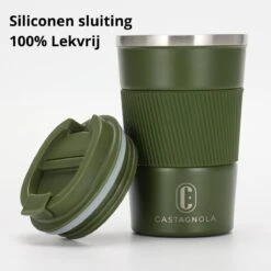 Castagnola Design RVS Koffiebeker To Go - Groen - 380ml - Thermosbeker - Theebeker -Bestek Winkel 1200x1200 280