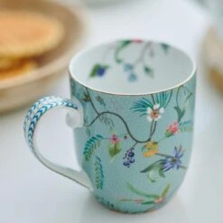 Pip Studio Jolie - Set 2 Tassen Flowers - Small 145ml - Mokken Klein - Bloemen - Groen -Bestek Winkel 1200x1200 304