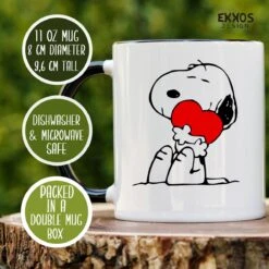 Snoopy Cute Mok - Snoopy Producten - Vrouwen Cadeautje - Valentijn Cadeautjes Voor Haar - Verjaardag Cadeau Man - Valentijn Cadeu Man - Mokken - Theeglazen - Koffiekopjes -Bestek Winkel 1200x1200 313
